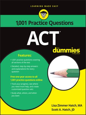cover image of 1,001 ACT Practice Problems for Dummies